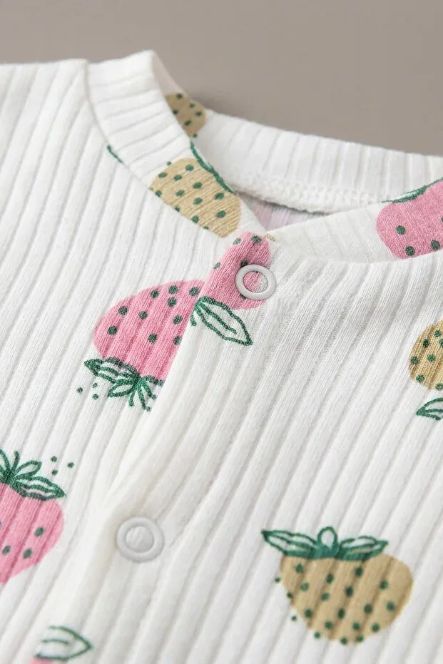 Детское боди-комбинезон с принтом Zıbzıb Baby, Pink — фото 3