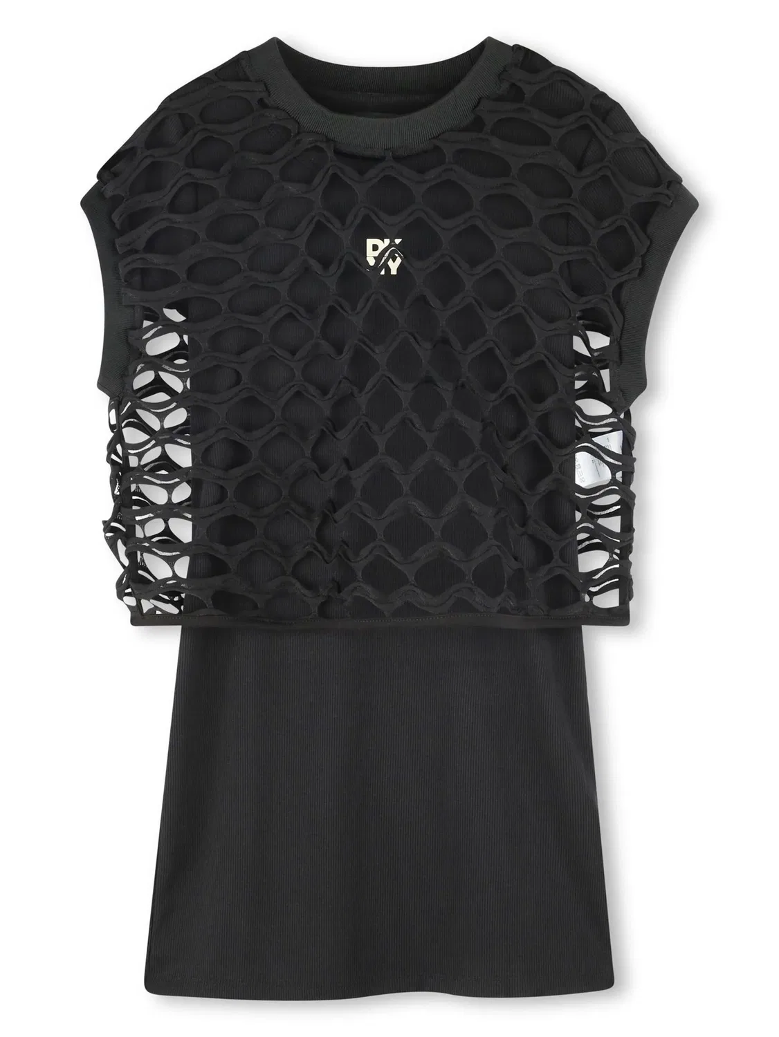 Слоящееся платье DKNY, черный