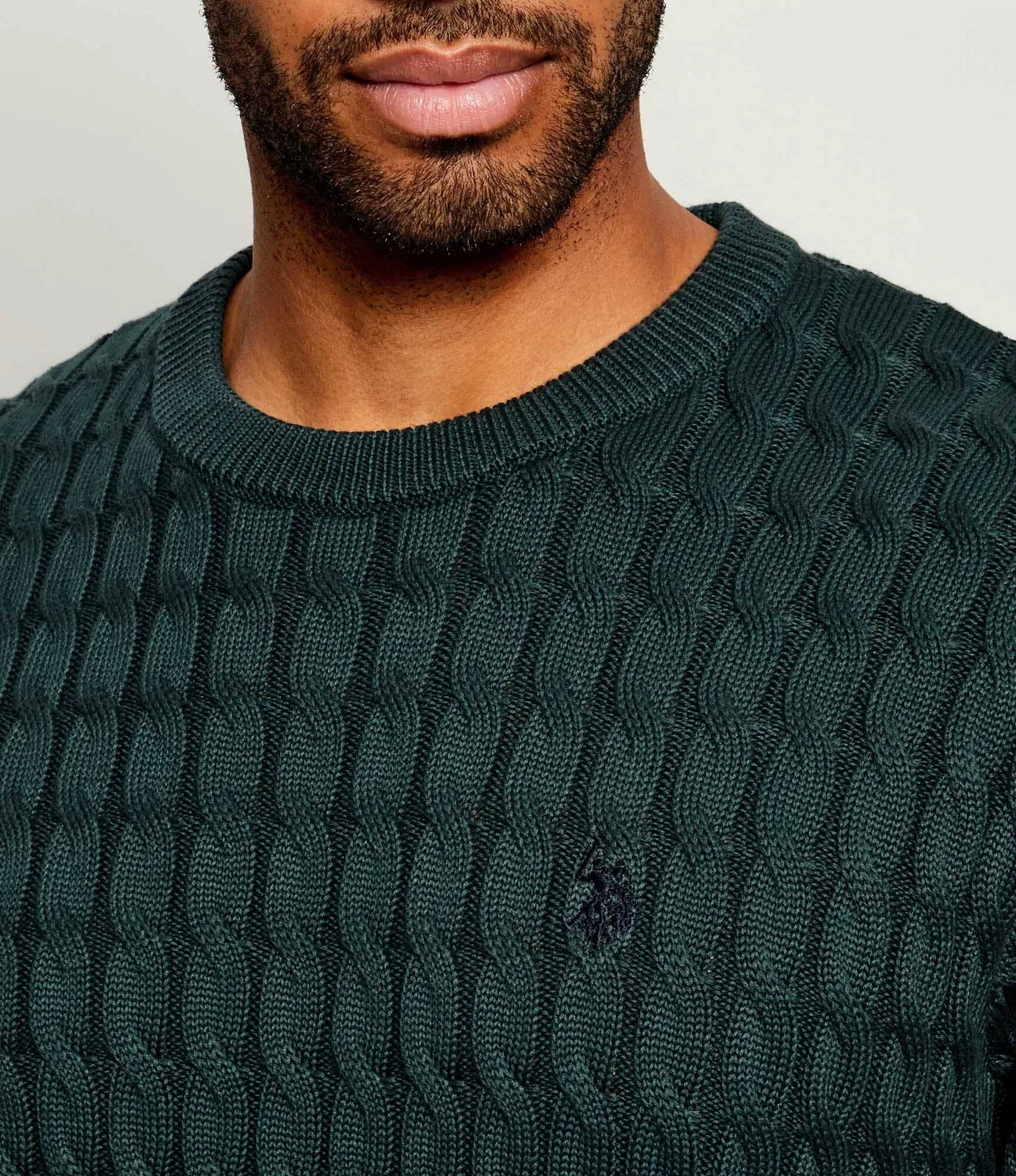 Свитер с круглым вырезом U.S. Polo Assn., Verde Bottiglia — фото 4