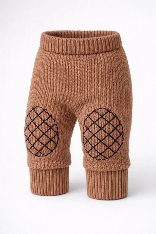 Детские леггинсы для девочек хлопковые Minytrendy, Brown — фото 4