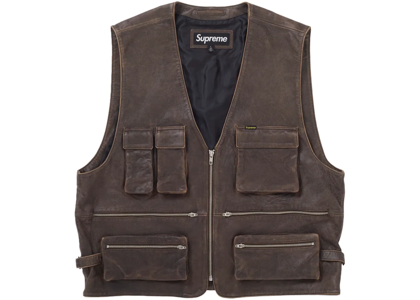 Мужской жилет из кожи Supreme Vest, Brown