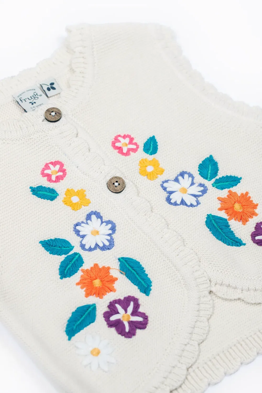Жилет вязаный Connie Frugi, Cream — фото 4