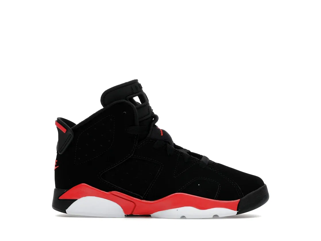 Детские кроссовки с контрастными акцентами Jordan 6 Retro Reverse Infrared PS Jordan, Black Light Crimson