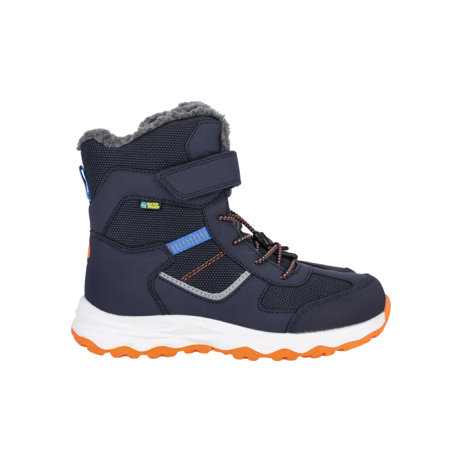 Детские зимние ботинки водонепроницаемые BALFUL KIDS BOOT WP V2 ZIGZAG, Blue-Orange — фото 2