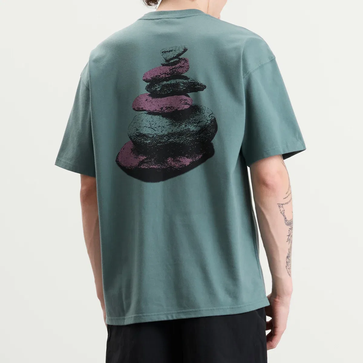 Футболка с принтом Acg Stacked Rocks Nike, Mineral Slate — фото 3