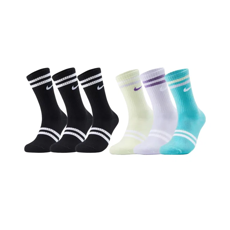Детские носки с умеренной растяжимостью Nike, Black+Multicolor