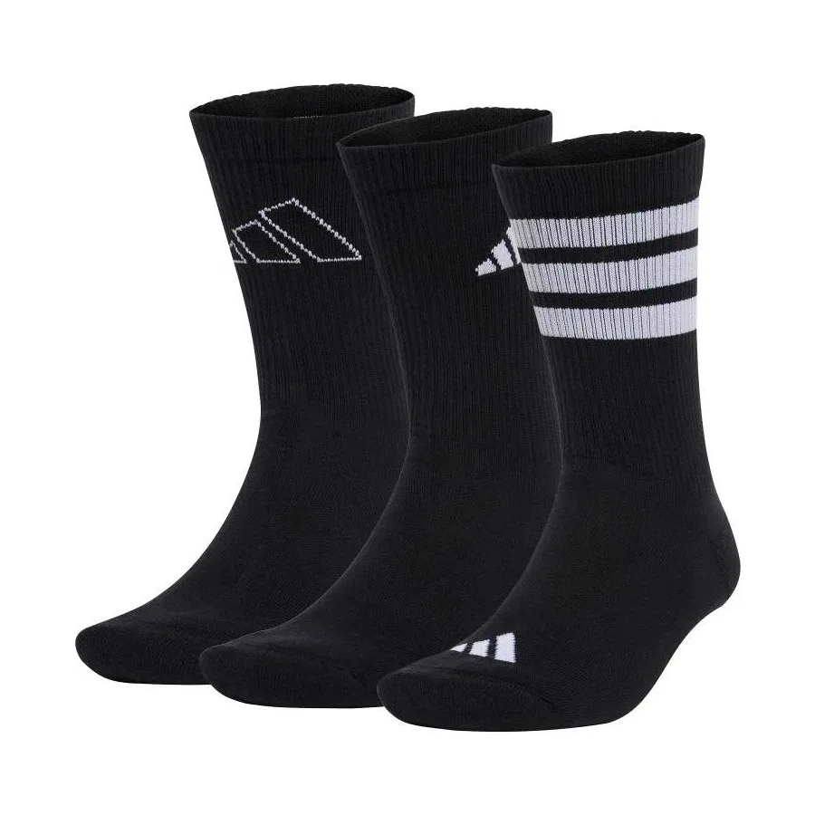 Три пары спортивных носков с принтом Logo Pack 3pp adidas, Черный