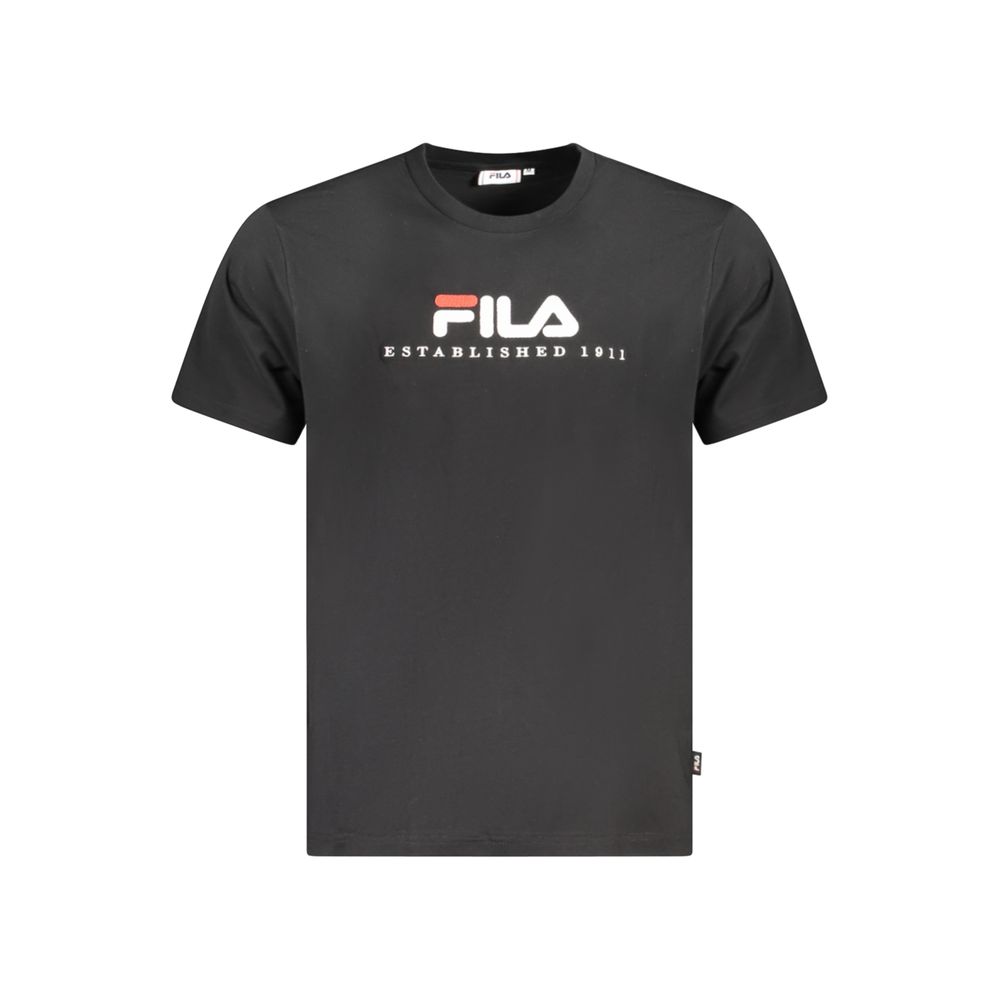 

Черная хлопковая футболка унисекс Fila