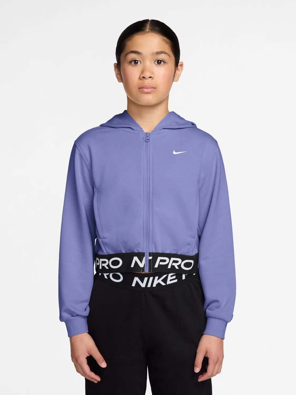 Кроп-худи Nike Purple Pro Dri-FIT, фиолетовый