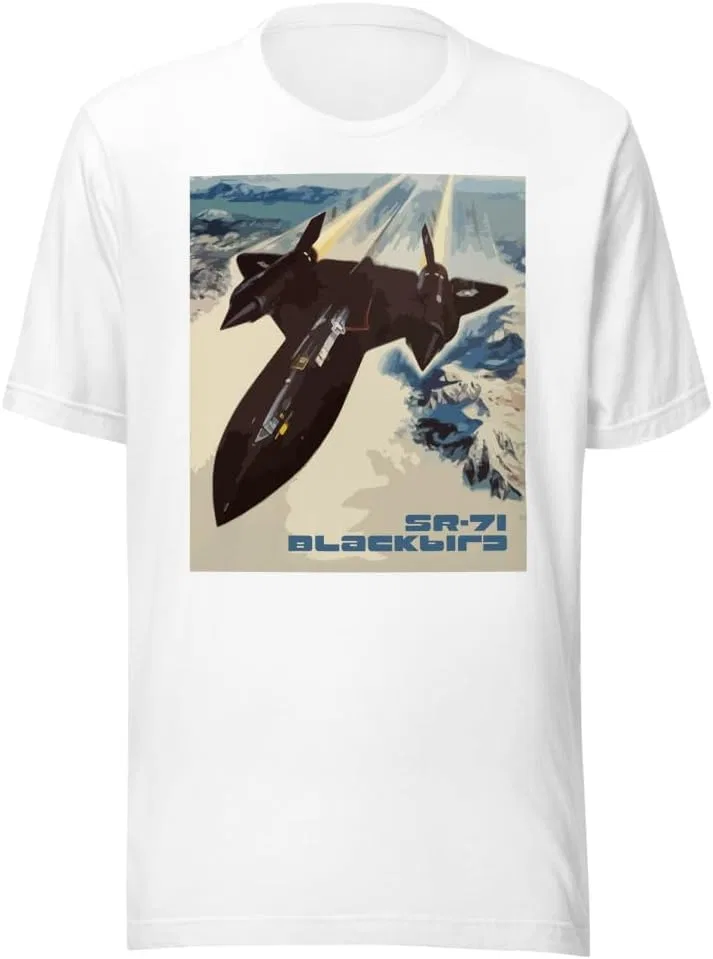 Мужская футболка с принтом SR-71 Blackbird, White