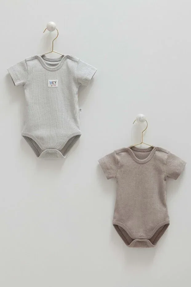 Детское боди для новорожденных хлопковое Caramell, Gray