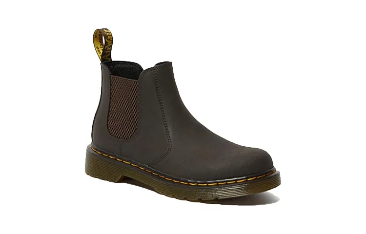 Детские кожаные ботинки с шнуровкой, 2976, Dr.Martens, Dark Brown — фото 4