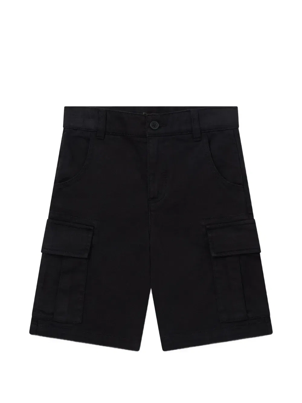 Габардиновые шорты-карго Stella McCartney Kids, черный
