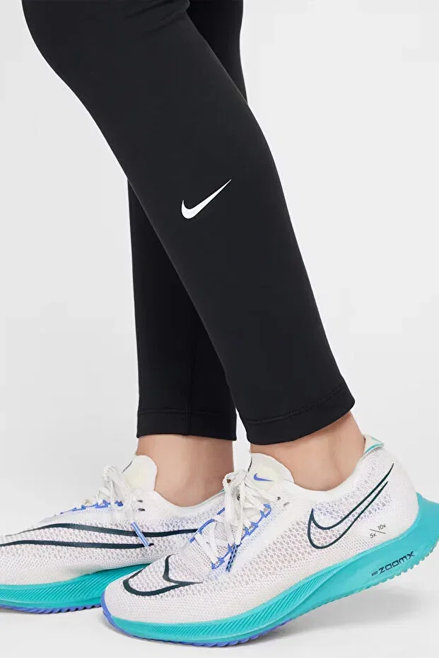 Детские леггинсы для девочек с высокой посадкой Nike, Black/White — фото 3