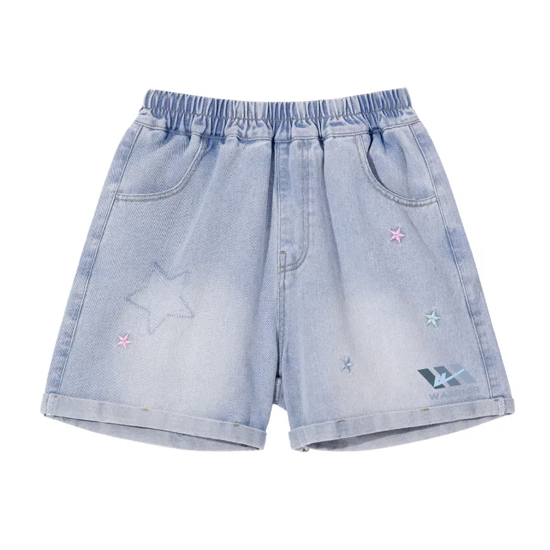 Детские шорты с принтом Light Blue/H Logo Left Bottom K WARRIOR