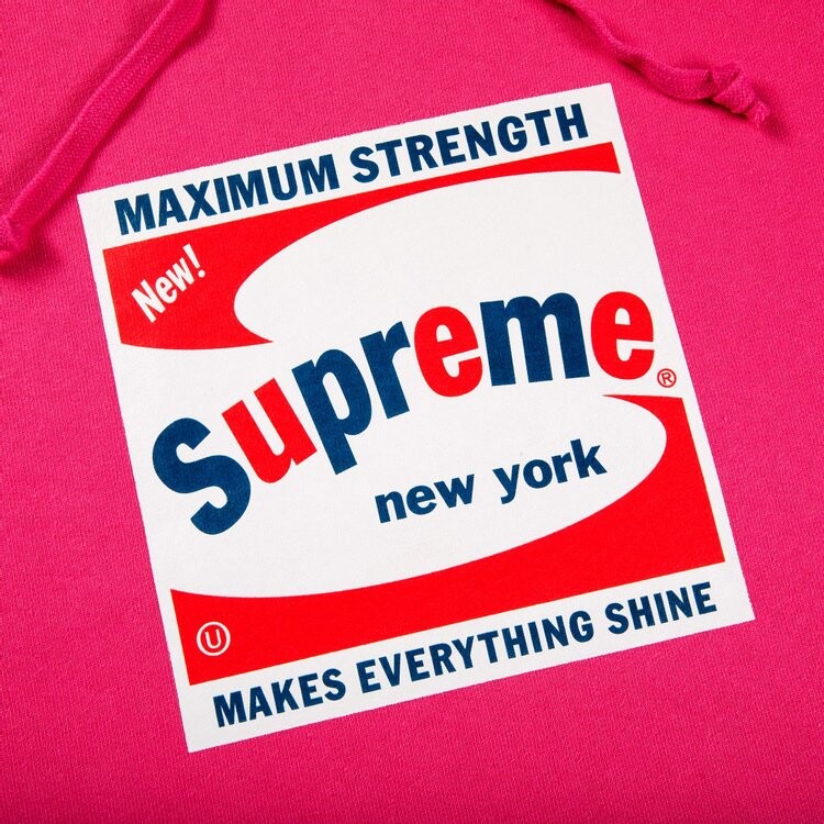 Толстовка Supreme Shine Hooded Sweatshirt 'Magenta', розовый — фото 3