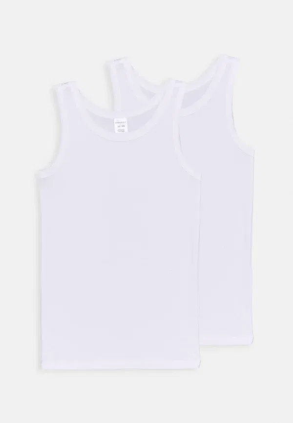 Комплект из 2 маек, хлопок с эластаном, Schiesser, White, белый