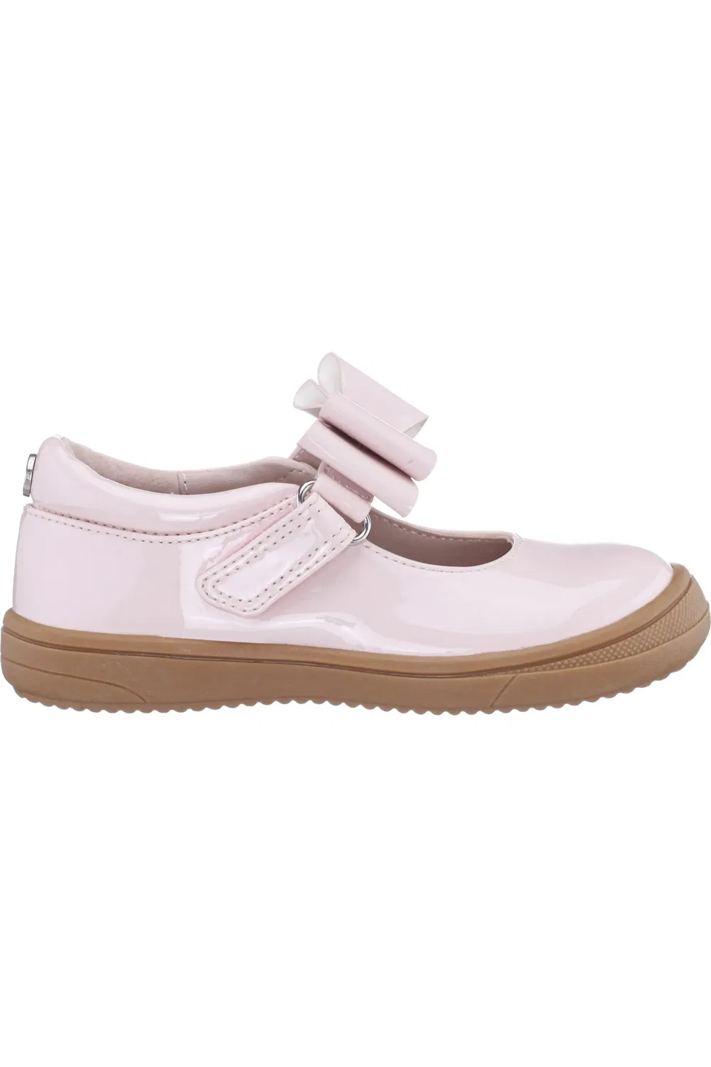 Детские туфли балетки на регулируемом ремешке Binnie Nina, Blush Patent — фото 3