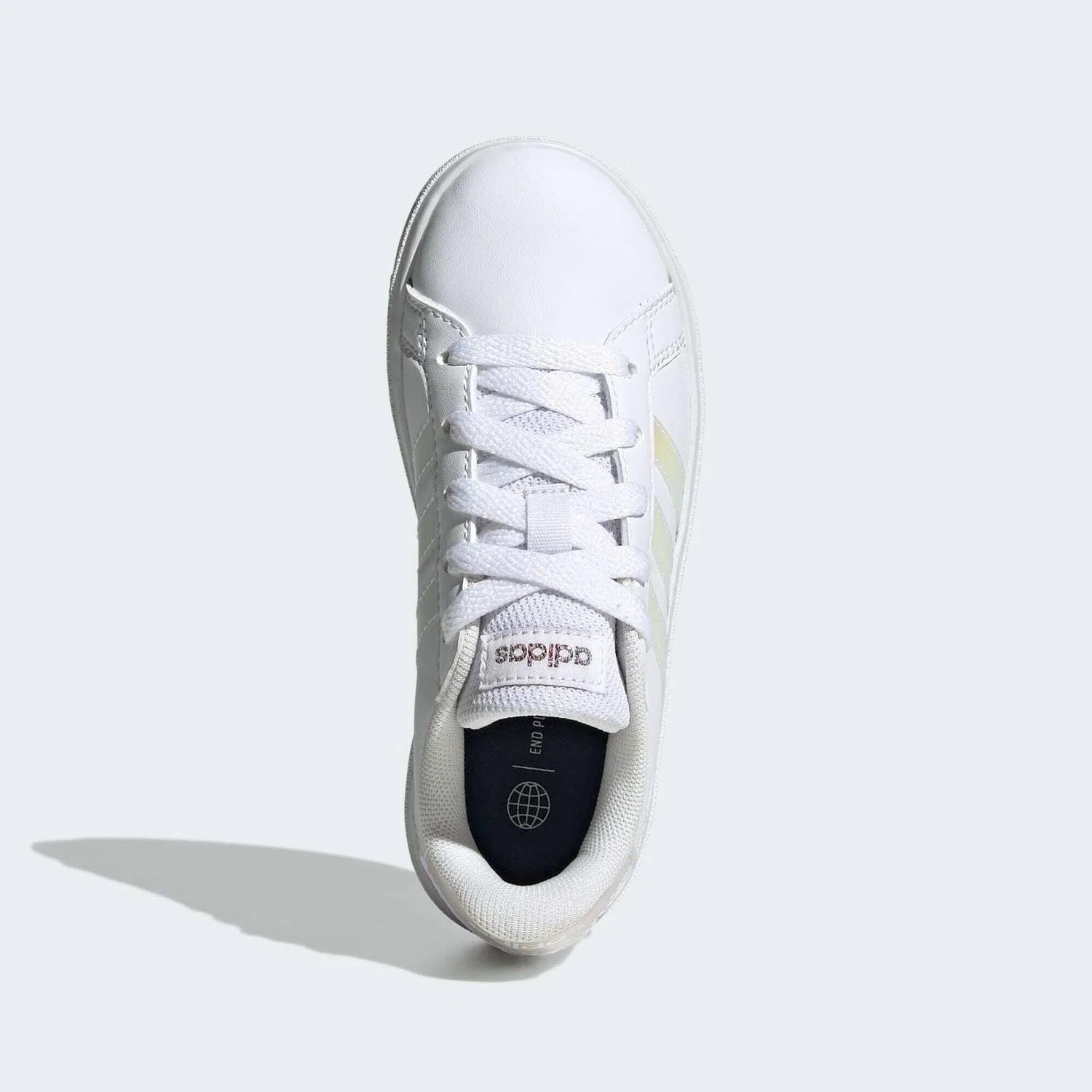 Детские кроссовки с закрытой пяткой Grand Court Lifestyle Lace Adidas, Weiss Bunt — фото 3
