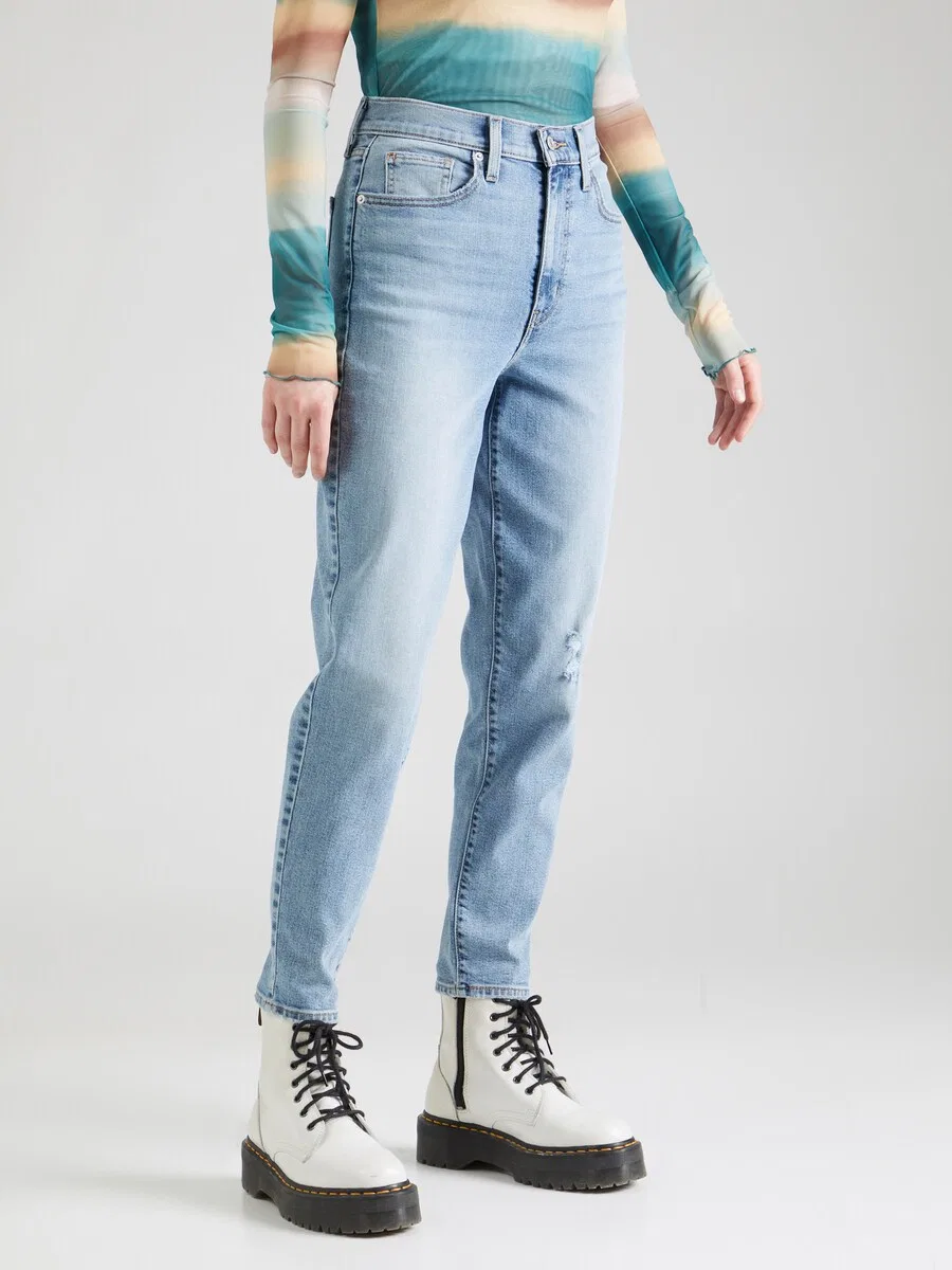 Зауженные джинсы LEVI'S светло-голубого цвета — фото 3