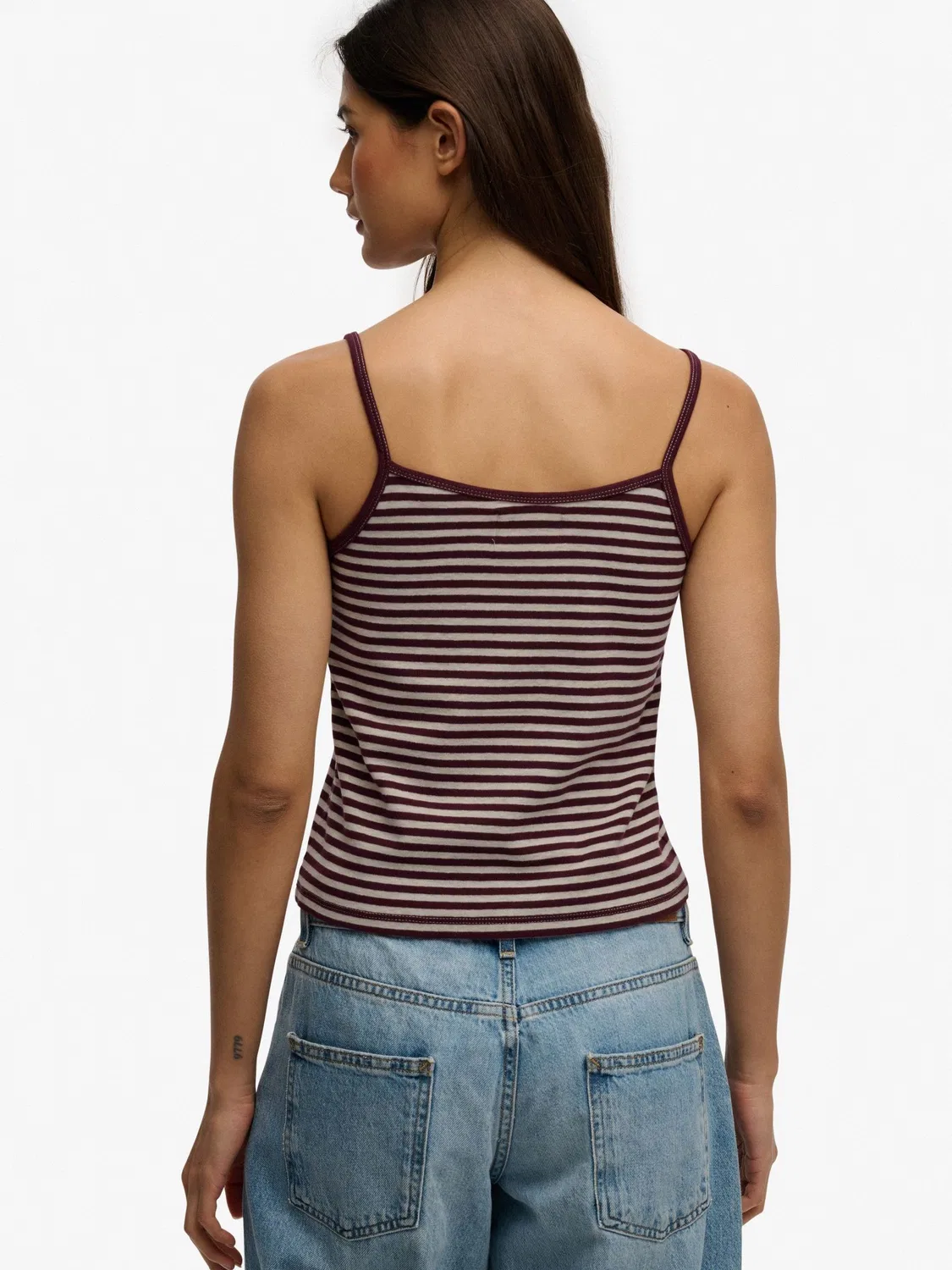 Топ-майка Athletic Essentials Cami Top Superdry, Red Stripe — фото 3