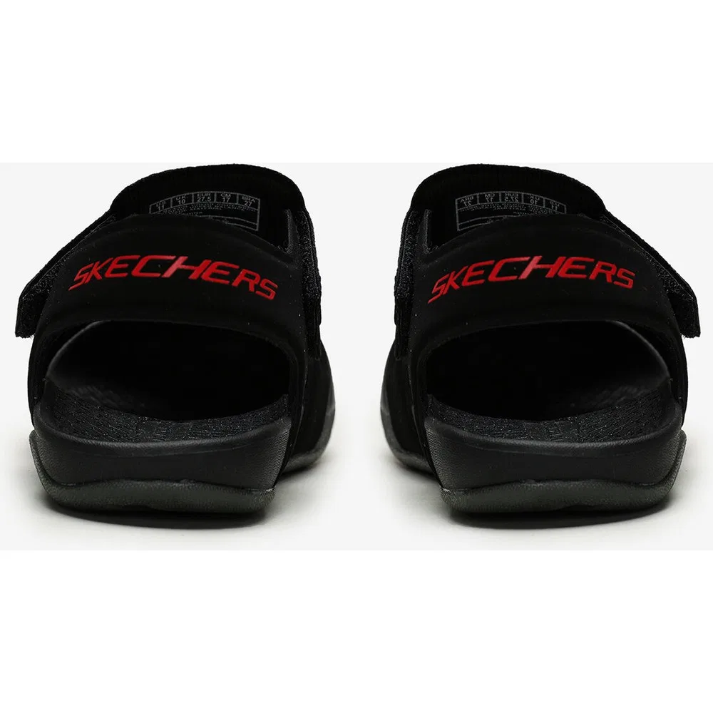 Детские сандалии для мальчиков с ремешками на липучке, Black, SİDE WAVE Skechers — фото 4