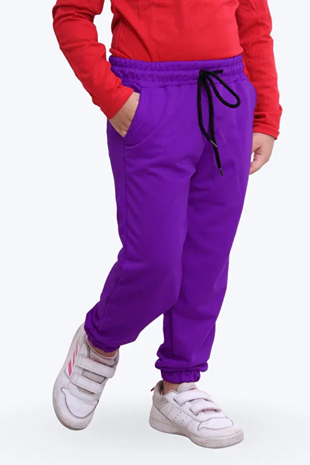 Детские спортивные штаны для девочек с двойными карманами Fyk Kids, Purple — фото 2