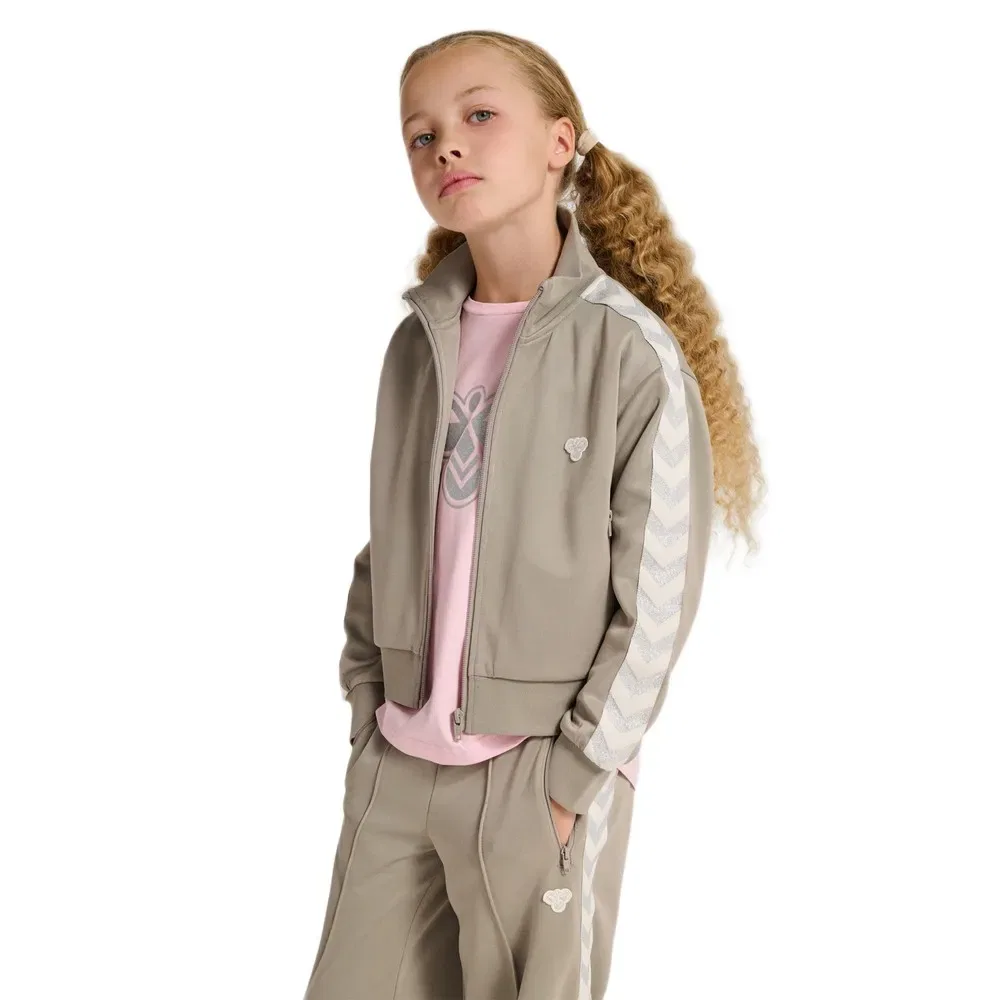 Детская куртка-олимпийка с блестящими лампасами Hummel, Grey