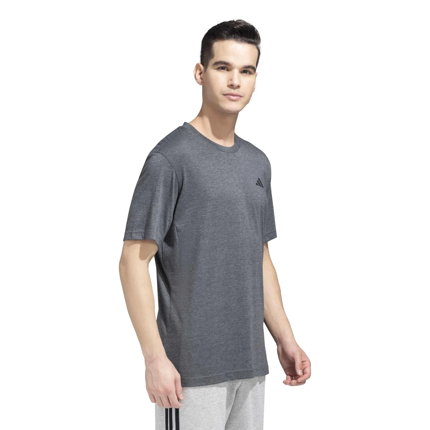Мужская футболка с принтом Train Essentials Training Tee adidas, Dark Grey/White/Black — фото 2