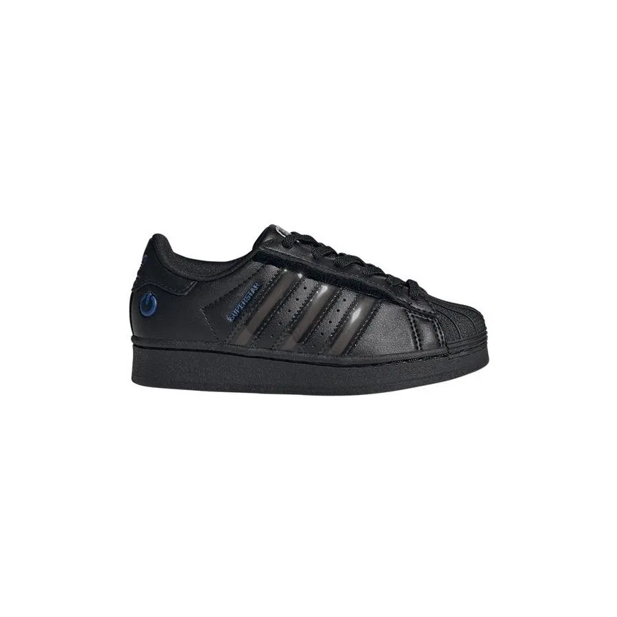 Детские светящиеся кроссовки с подсветкой SUPERSTAR LED LIGHTS CF EL C JS1291 adidas, Бело-черный — фото 2