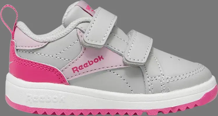 

Кроссовки weebok clasp low toddler 'grey proud pink' Reebok, серый