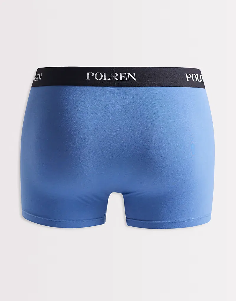 Трусы хлопковые 3 шт Polo Ralph Lauren, темно-синий/серый/синий — фото 2