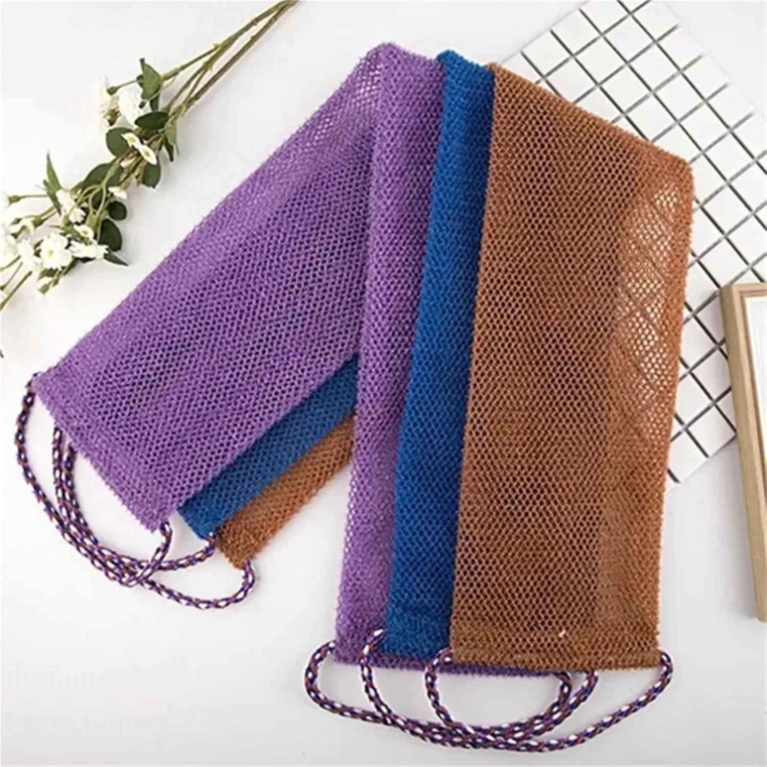 Эксфолиирующая губка, Mesh Sponge, FJOADNVM, Blue — фото 2