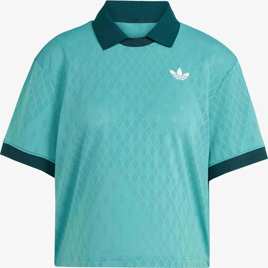 Спортивная футболка-поло с коротким рукавом POLO PRO adidas, Бирюзовый — фото 4