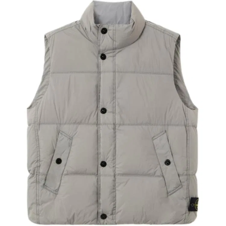 Мужской жилет утепленный с воротником-стойкой Stone Island, Gray