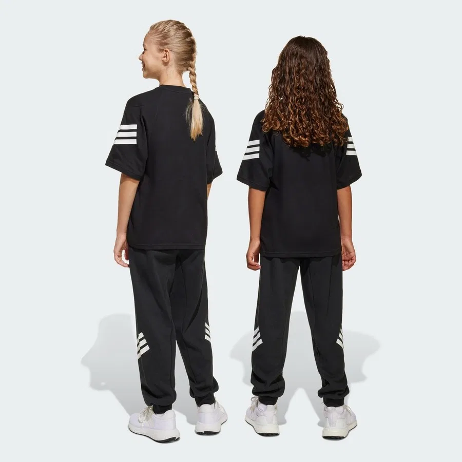 Штаны спортивные с широкими штанинами Future Icons 3-Stripes adidas, Черно-белый — фото 2