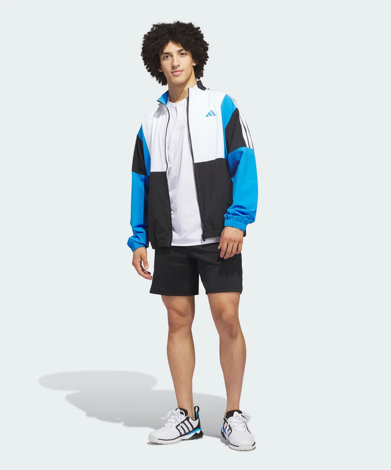 Мужская футболка с длинным рукавомBeyond Golf Club Twist Knit Range Shirt Adidas, Белый — фото 3