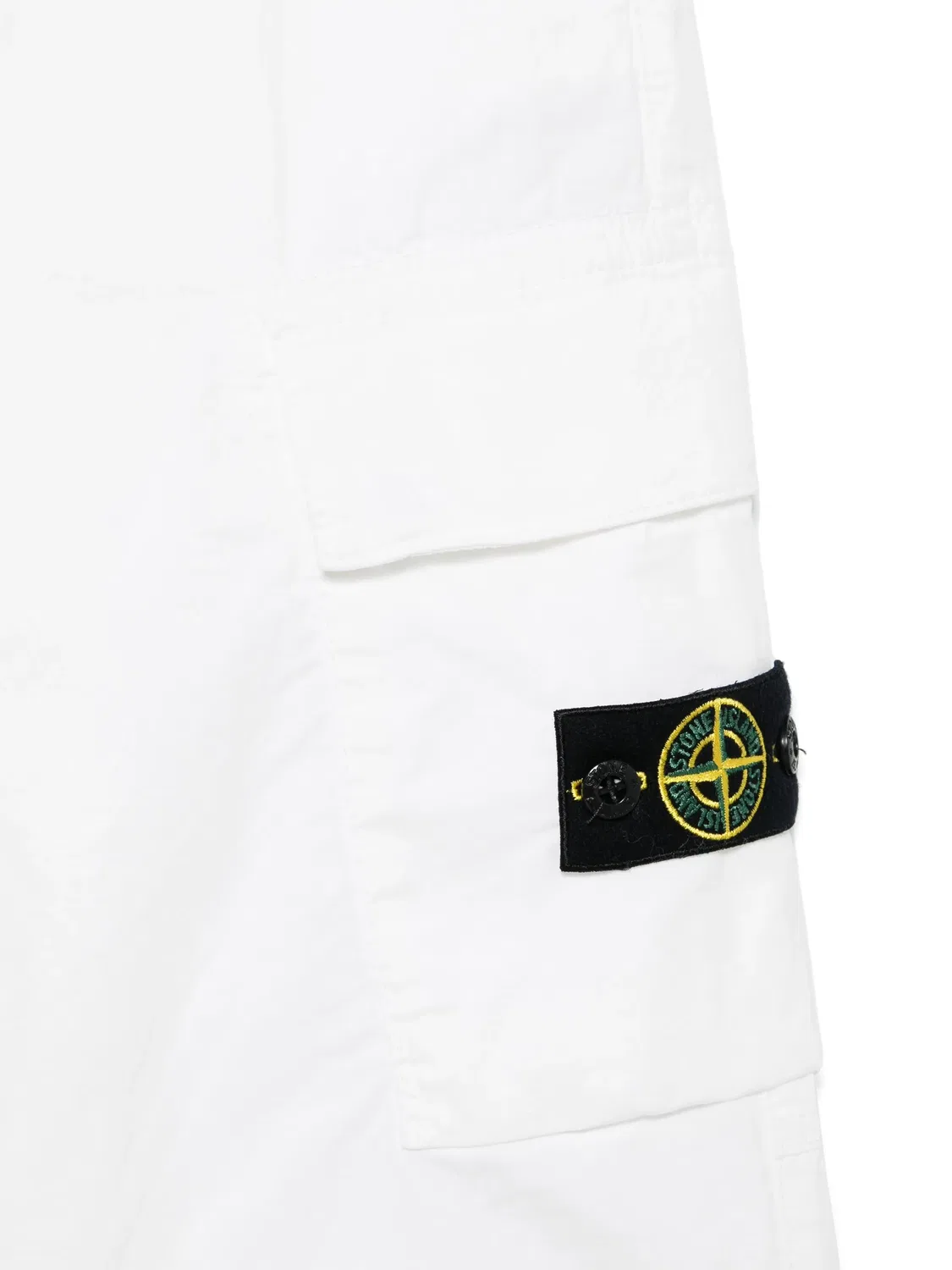 Детские брюки из хлопка Stone Island, белый — фото 2