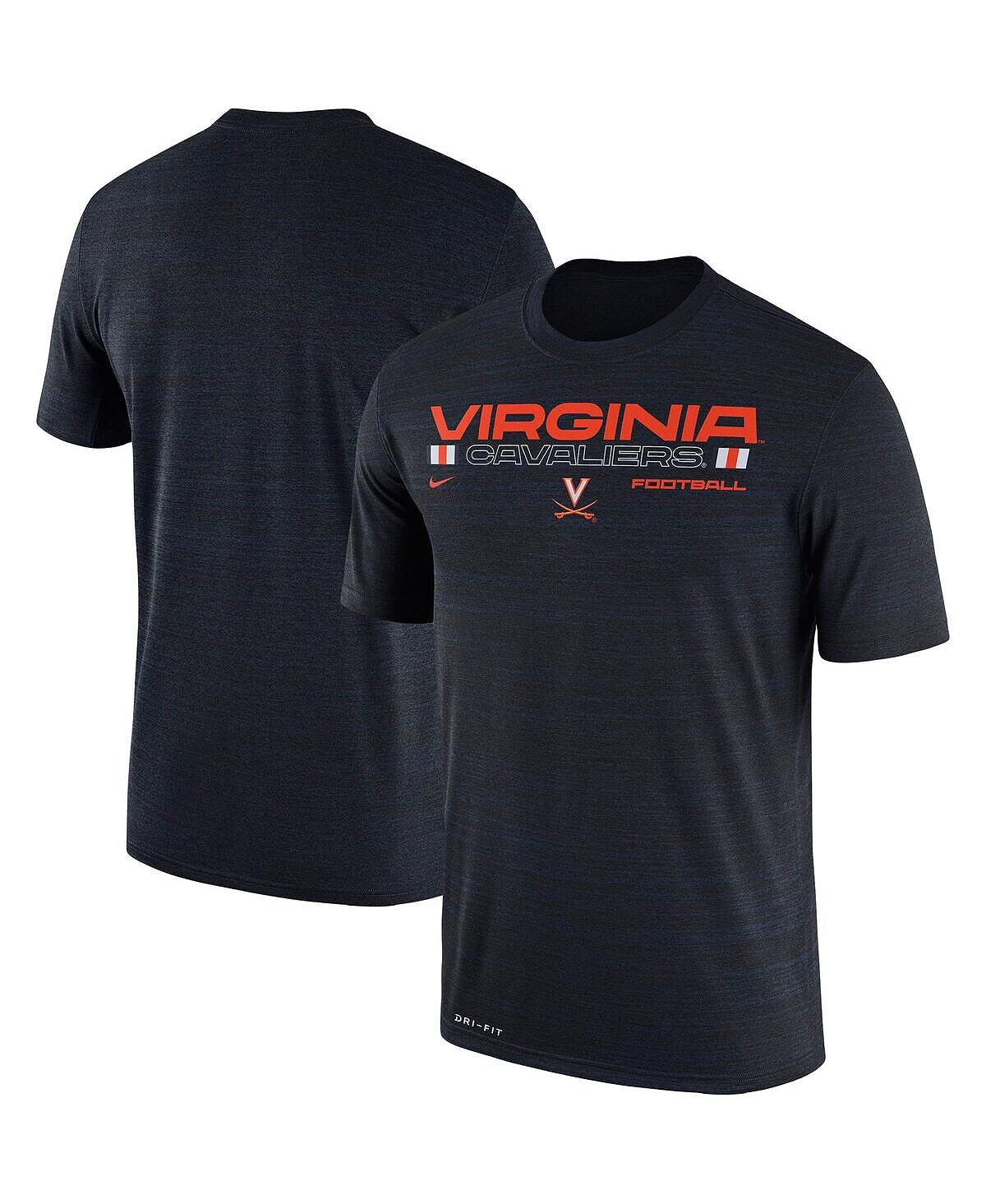 

Мужская темно-синяя футболка virginia cavaliers velocity legend space-dye performance Nike, синий