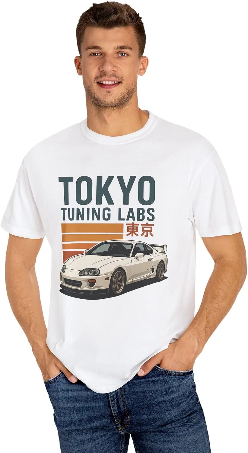 Футболка с принтом JDM Tokyo Tuning Labs, White — фото 2