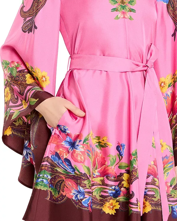 Женское платье с принтом Etro, Multicolor/Pink — фото 3