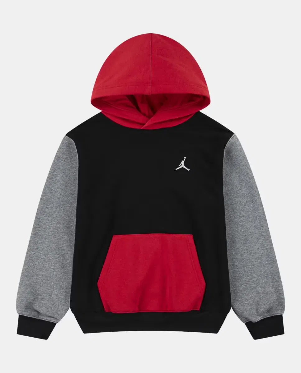 Детская худи с принтом Brooklyn Fleece Hoodie Jordan, Negro / Rojo