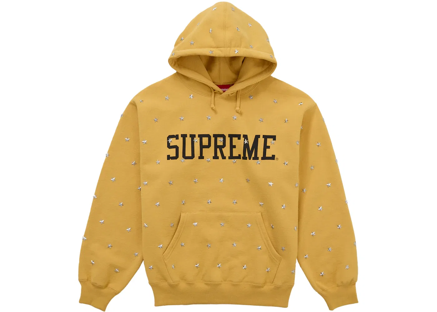 Мужской свитшот с капюшоном с вышивкой звездами Supreme, Dusty Gold