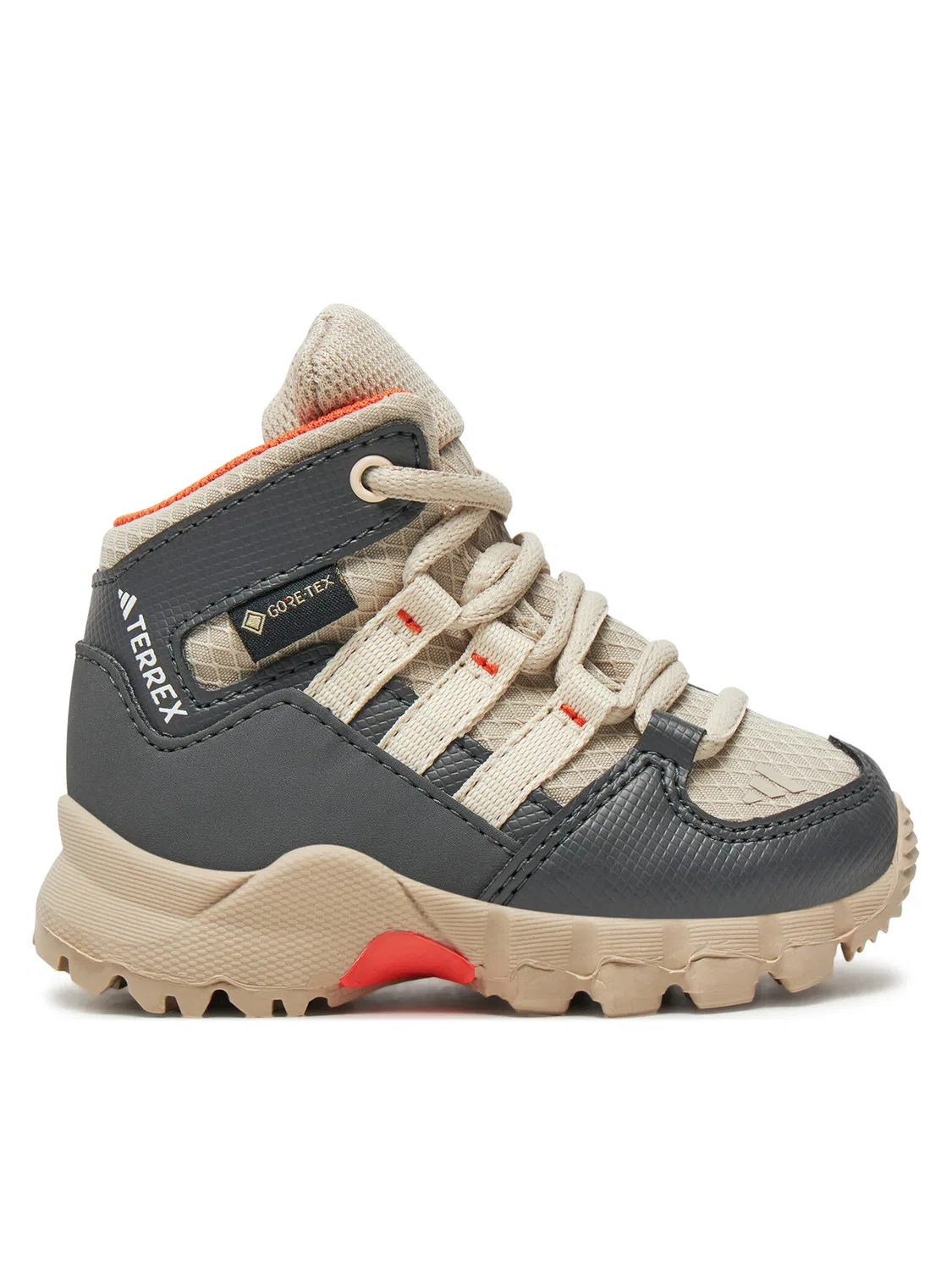 Трекинговые ботинки для мальчика Terrex Mid GORE-TEX Adidas, бежевый
