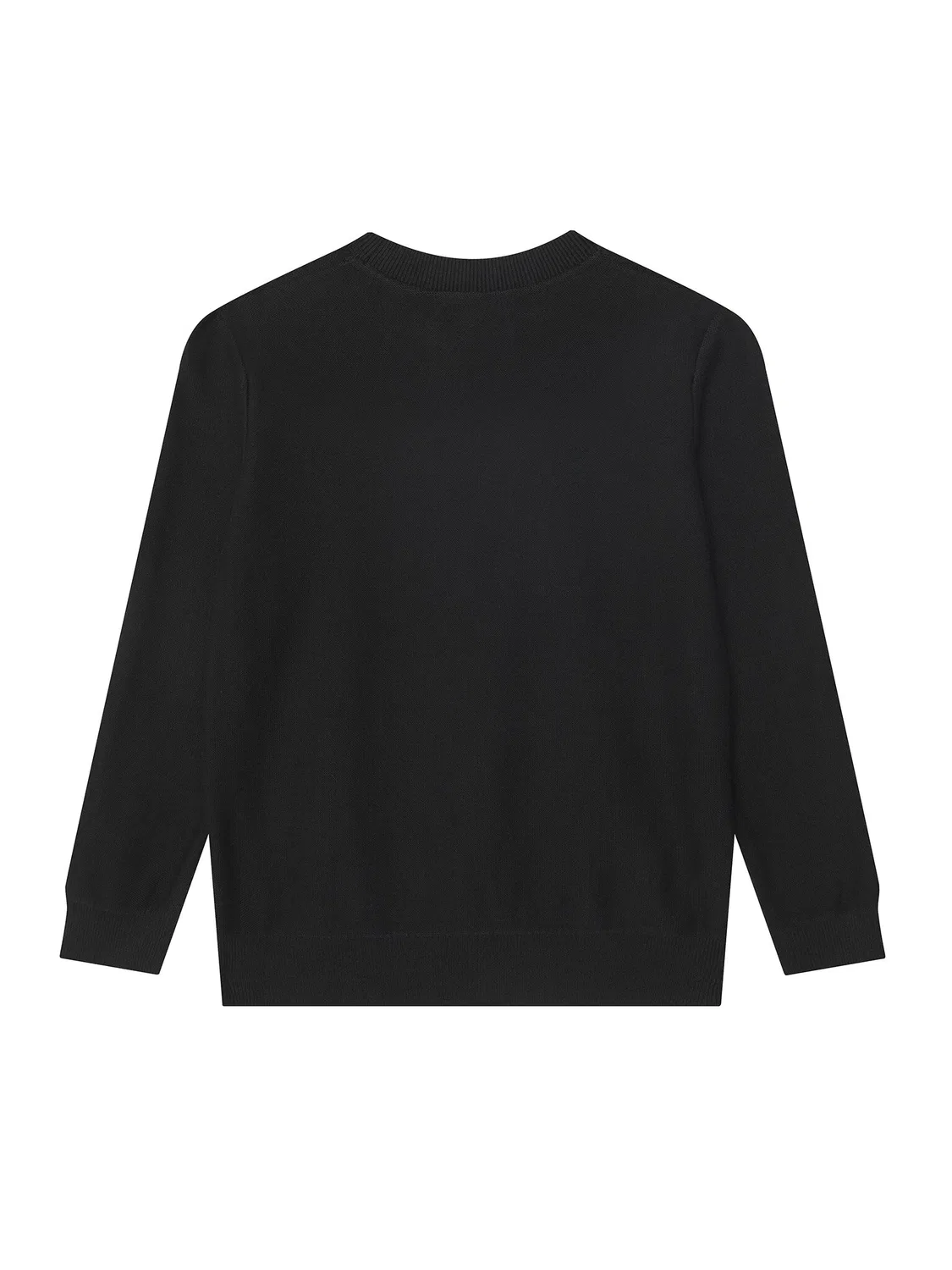 Пуловер стандартного кроя для мальчика Basic Calvin Klein Jeans, черный — фото 2