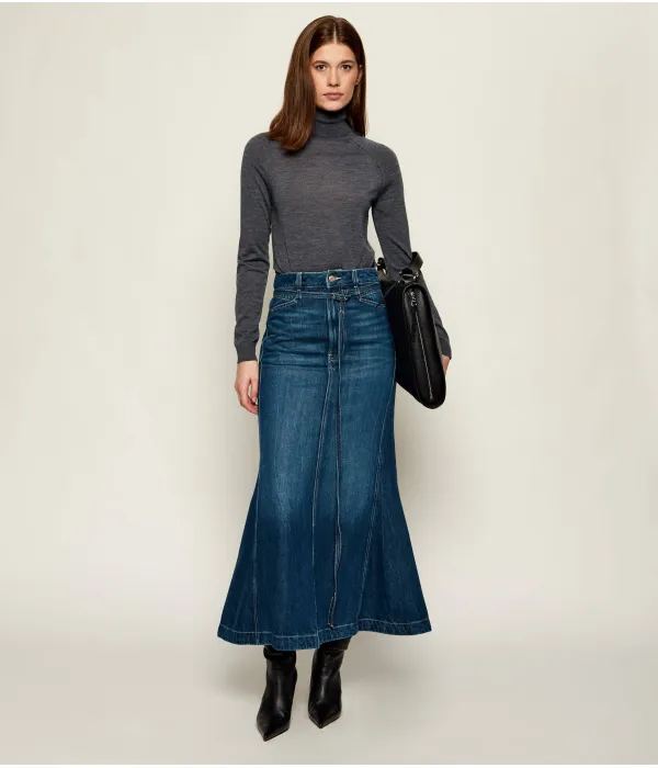 Водолазка из шерсти фризани Slim fit Boss, серый — фото 2