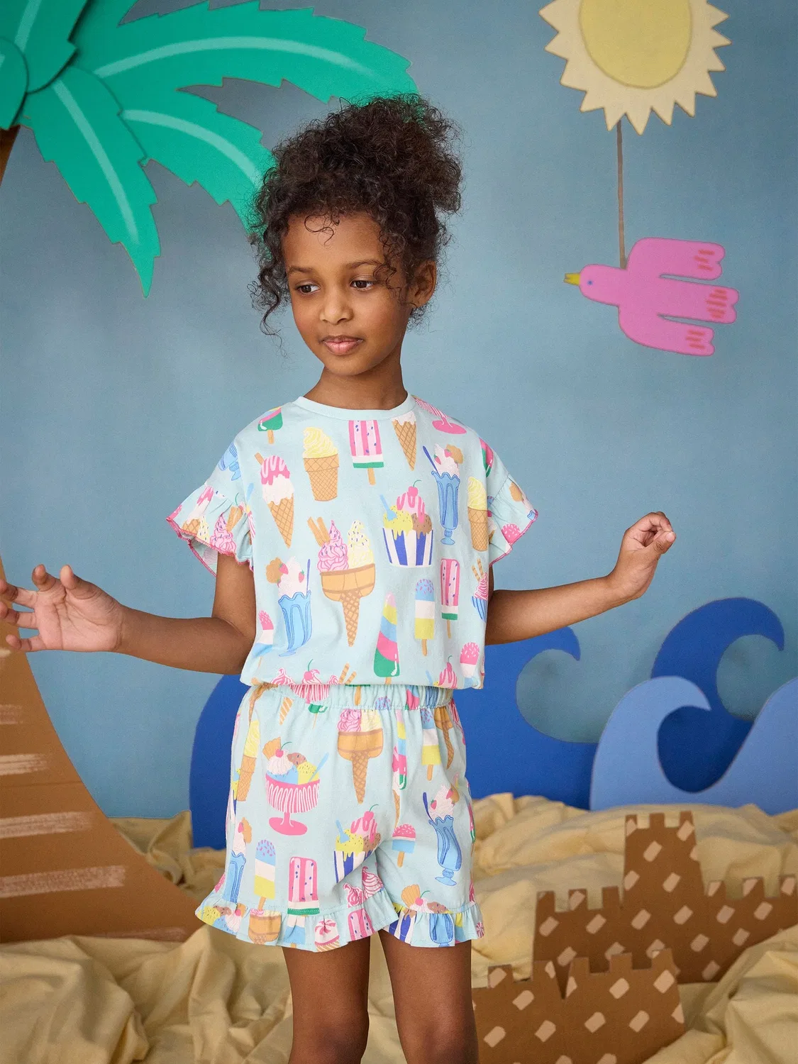 Шорты с оборками Daisy Blue Joules, синий