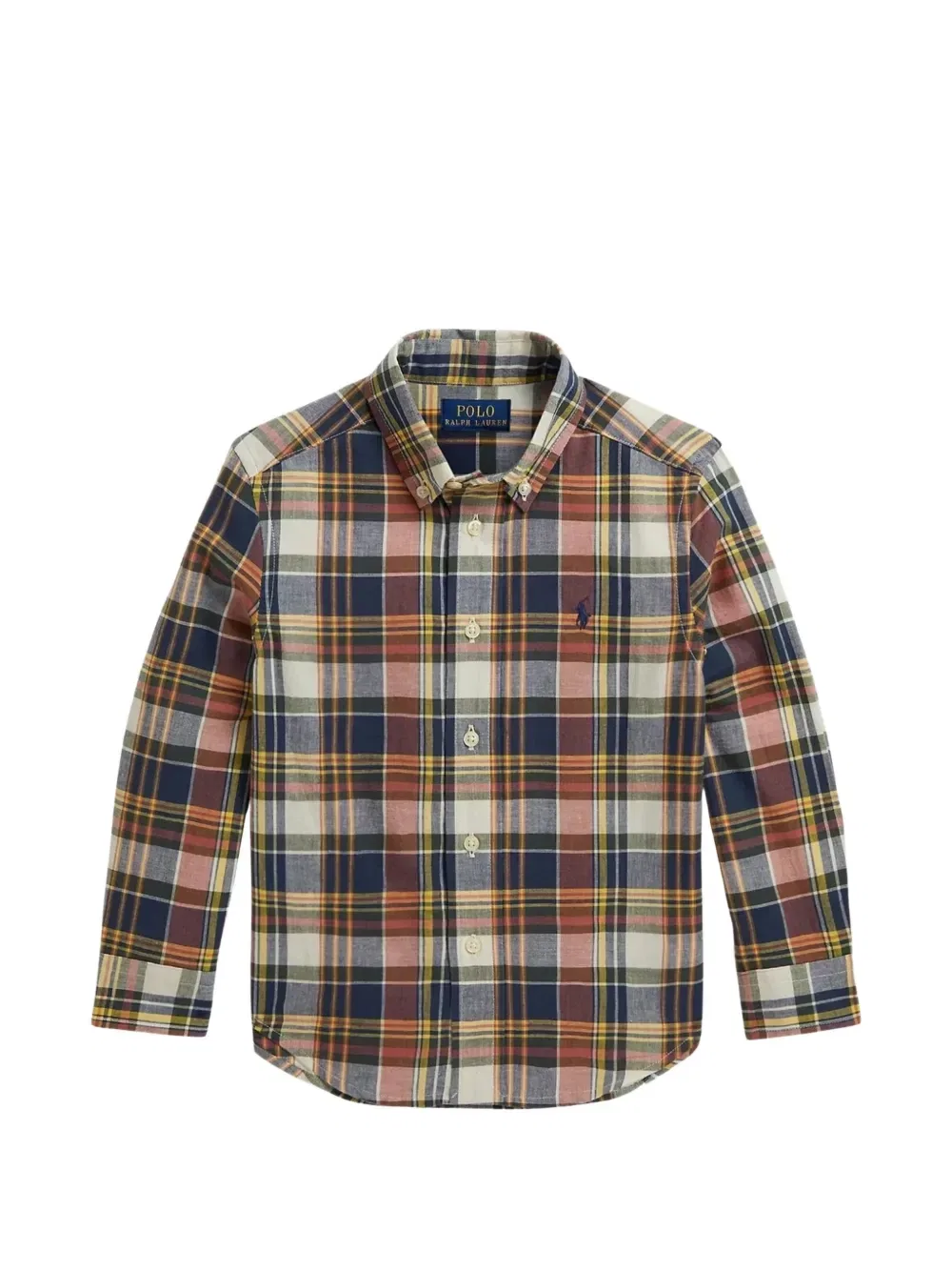 Рубашка-поло Polo Pony в клетку Polo Ralph Lauren Kids, синий