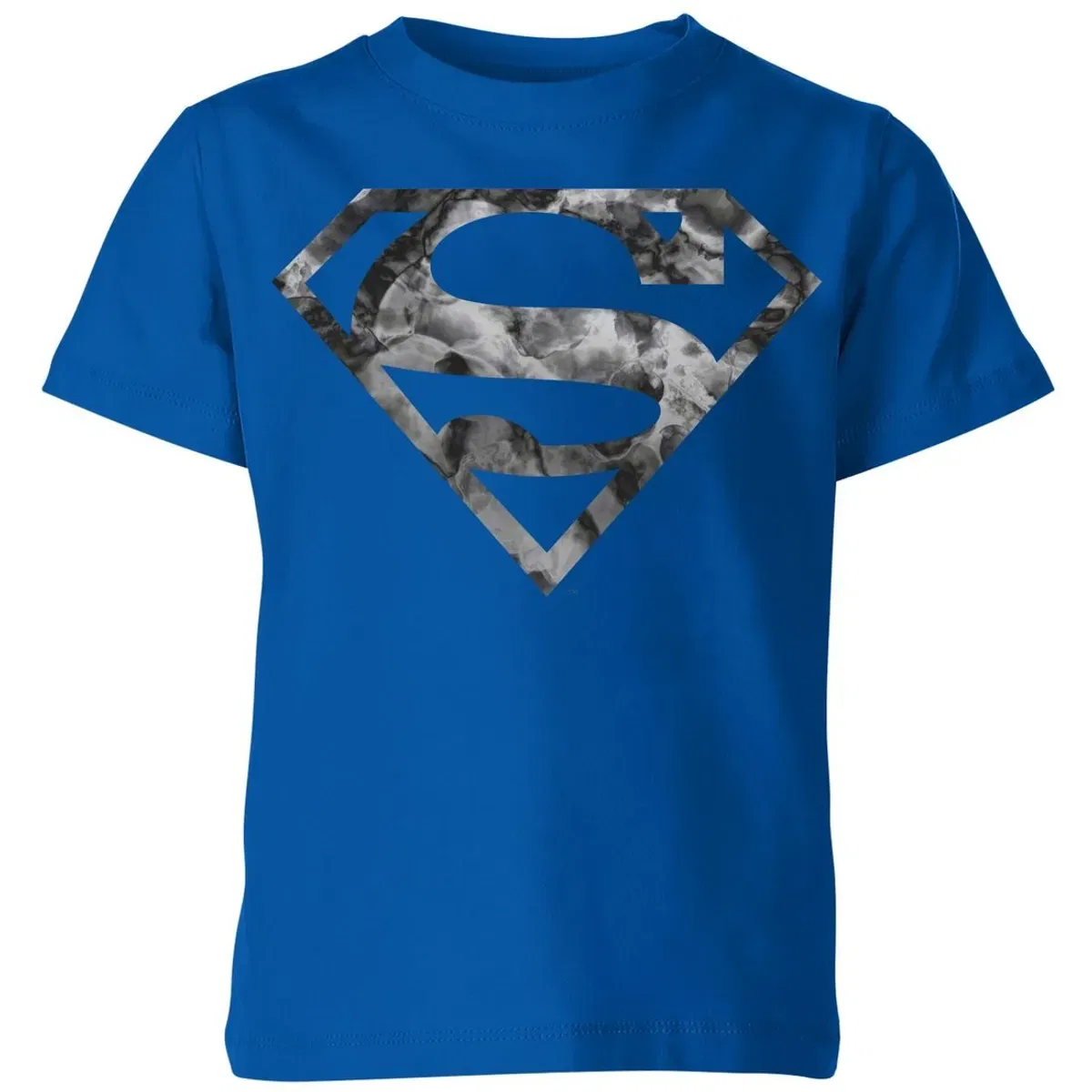 Детская футболка с принтом Marble Superman Logo Zavvi, Blue — фото 2