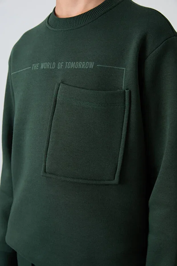 Детский спортивный комплект для мальчиков с принтом Tommy Life, Pine Green — фото 3